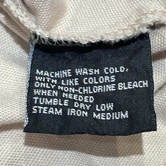 Erika size 10 beige button up cropped jean jacket multiple pockets long sleeves - Picture 10 of 10